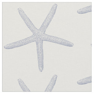 Blue Starfish Fabric