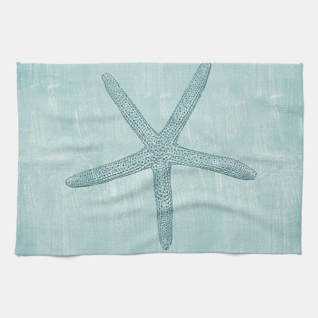 Blue Starfish Kitchen Towel (Horizontal)