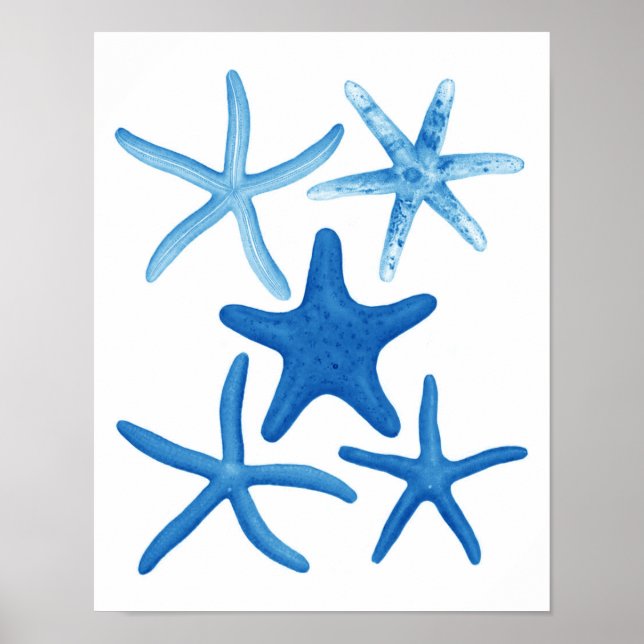Blue Starfish no.1 décoration murale (Devant)