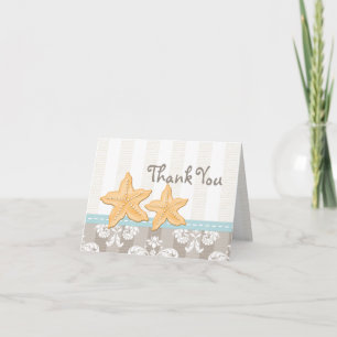 Blue Starfish Thank You Notes Cards