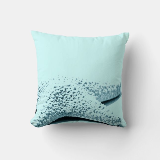 Blue Starfish Throw Pillow (Front)