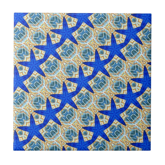 blue starfish tile (Front)