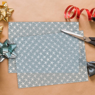 Blue Starfish Tropical Pattern Tissue Paper
