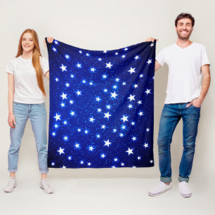 Blue Stargazer Fleece Blanket