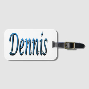 Blue Starry Dennis Name, Luggage Tag