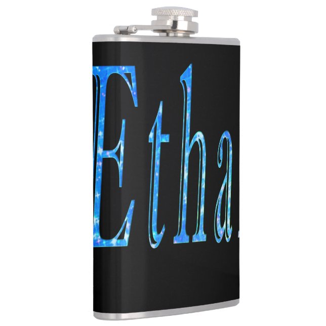 Blue Starry Ethan Name, Hip Flask (Right)