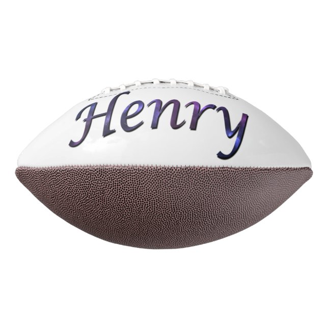 Blue Starry Henry Name, Football (Rotated 270)