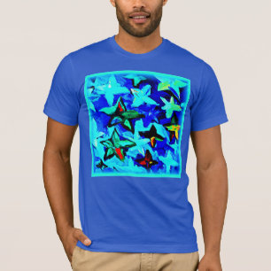 Blue Starry Night Sky. Buy Now T-Shirt