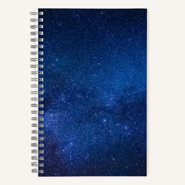 Blue starry night sky | Zazzle_Growshop. Notebook (Front)