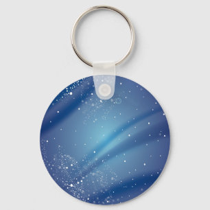 Blue Starry Night Template Keychain