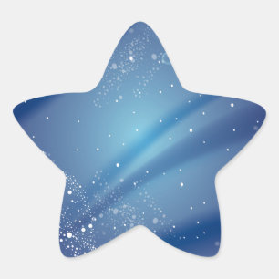 Blue Starry Night Template Star Sticker