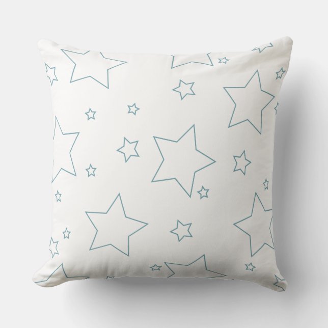 Blue Stars 4th of July Pillow (Front)
