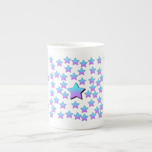 Blue Stars Bone China Mug