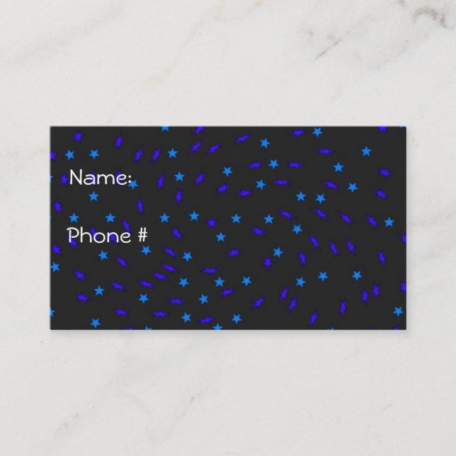 Blue Stars Business Card (Front)