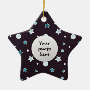 Blue Stars Ceramic Ornament