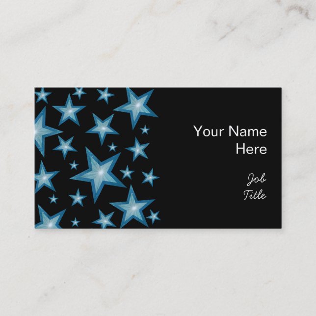 Blue Stars côté carte de visite noir (Devant)