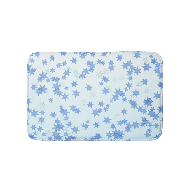 Blue Stars Design Bath Mat (Front)