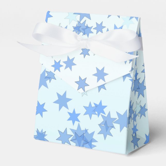 Blue Stars Design Favor Box (Front Side)