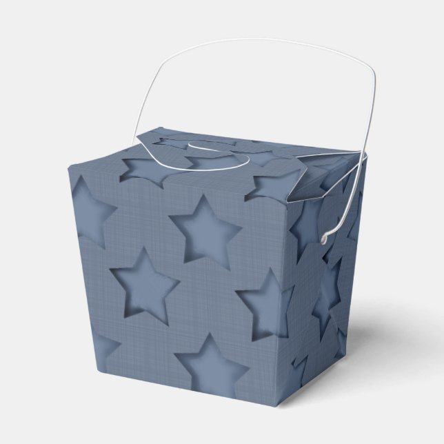 Blue stars favor box (Front Side)