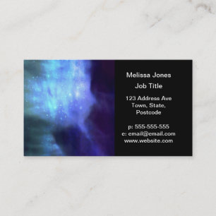 Blue stars in space business card