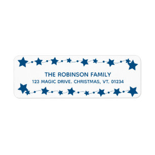 Blue Stars Moderne Simple Trendy Joli Noël