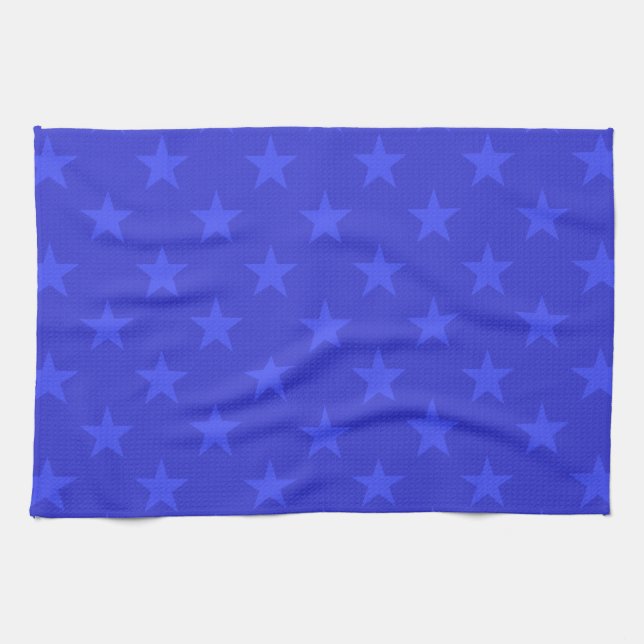 Blue stars pattern kitchen towel (Horizontal)