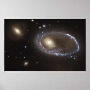 Blue Stars Ring Nucleus of Galaxy AM 0644-741 Poster