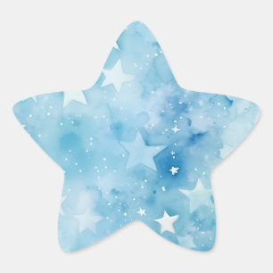 Blue stars sticker