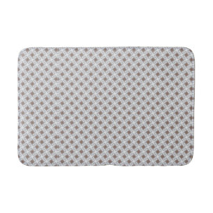 Blue Stars Tan Squares Latic Bath Mat