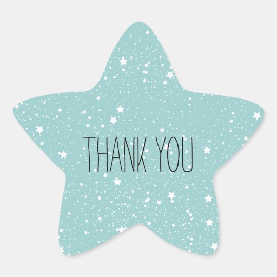 Blue Stars thank you Star Sticker | Zazzle.ca