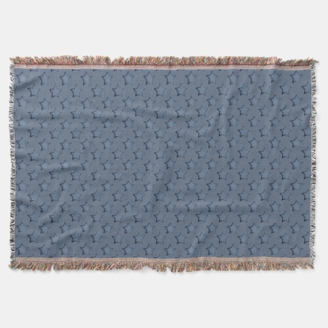 Blue stars throw blanket (Front)