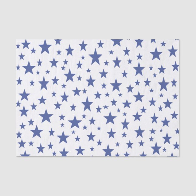 Blue Stars Tissue Paper (Front)