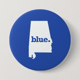 BLUE STATE ALABAMA 3 INCH ROUND BUTTON