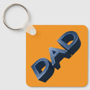 Blue Steel Dad Keychain