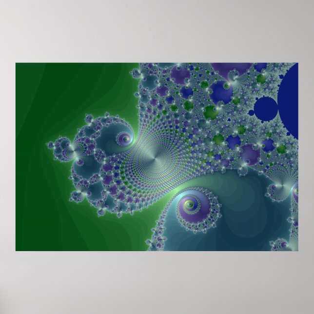 Blue Steel - Fractal Poster (Front)