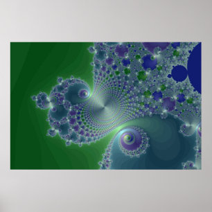 Blue Steel - Fractal Poster