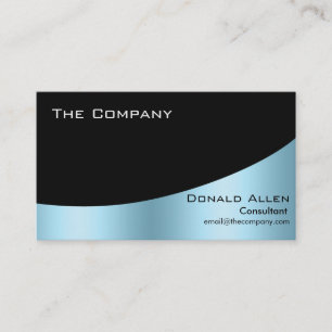 Blue Steel Metal Professional Black Elegant Business Card