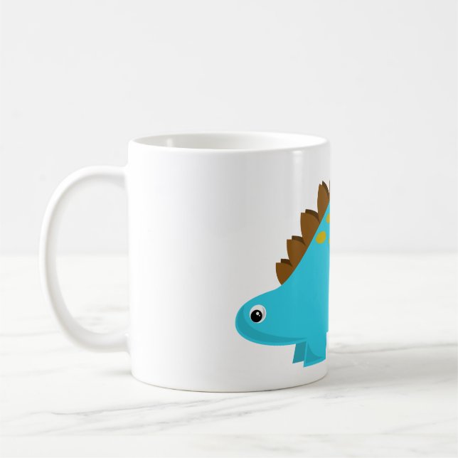 Blue Stegosaurus Mug (Left)