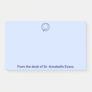 Blue Stethoscope Personalize Post-it Notes