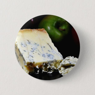 Blue Stilton Cheese 2 Inch Round Button