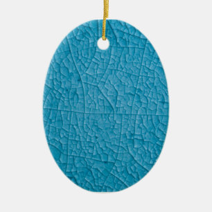 Blue stone cracks ceramic ornament