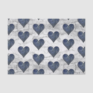 Blue Stone Marble Pattern Tissue Paper