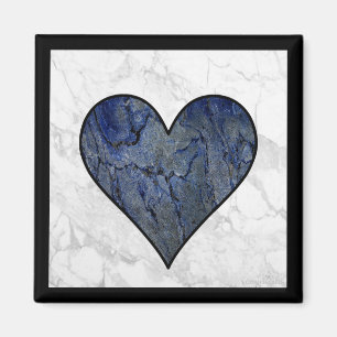 Blue Stone Marbled Pattern Magnet
