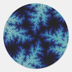 Blue Stonewash Speckle Classic Round Sticker