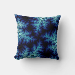Blue Stonewash Speckle Throw Pillow