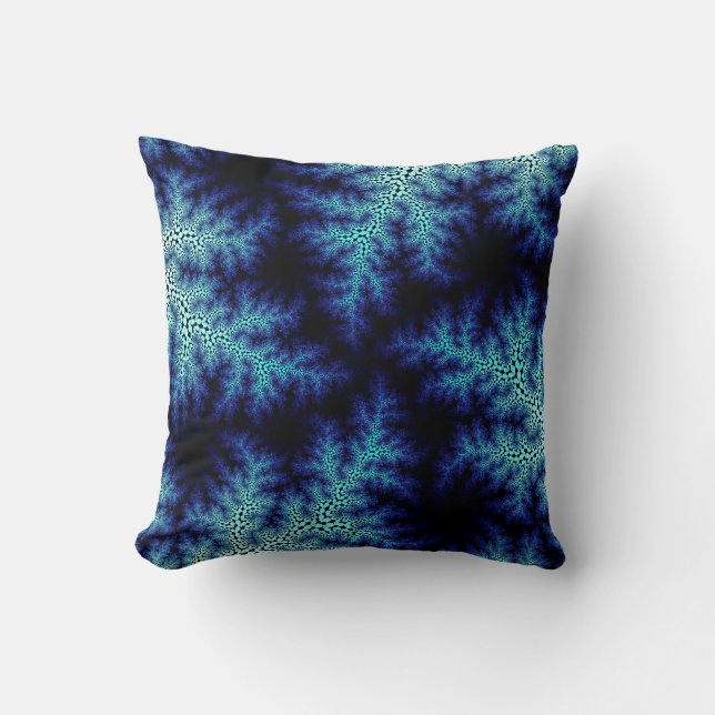 Blue Stonewash Speckle Throw Pillow (Front)