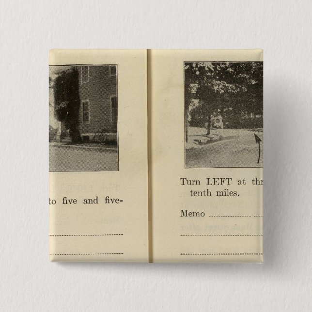 Blue Store Upper Red Hook Rhinebeck 2 Inch Square Button (Front)