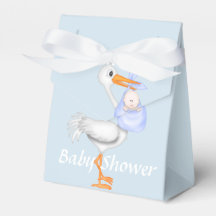 Blue Stork Baby Shower Favour Box