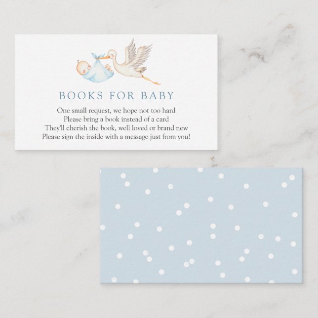 Blue Stork Books for Baby insert card (Front/Back)