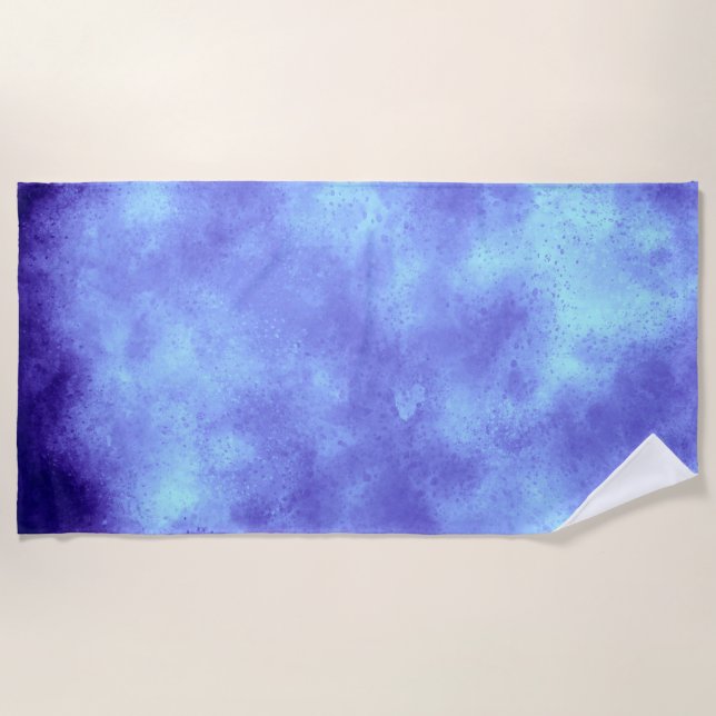 Blue Storm Cloud Effect Beach Towel (Front)